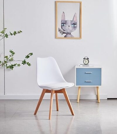 Modern Tulip Dining Chair in White