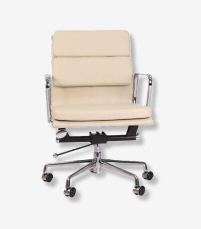 Cream Eames Style EA217 Low Back Soft Pad Office Chair