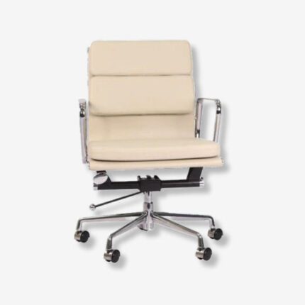 Cream Eames Style EA217 Low Back Soft Pad Office Chair