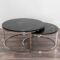 Black Stone Coffee Table - Nest of 2 with Candle Display