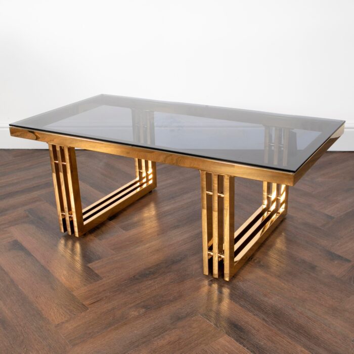 Zurich Gold Coffee Table in Luxurious Living Room Setting