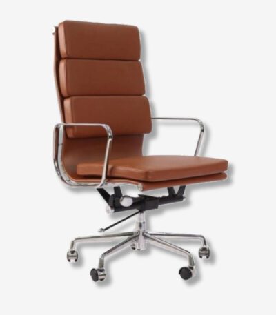 Tan Brown Eames Style EA219 High Back Soft Pad Office Chair