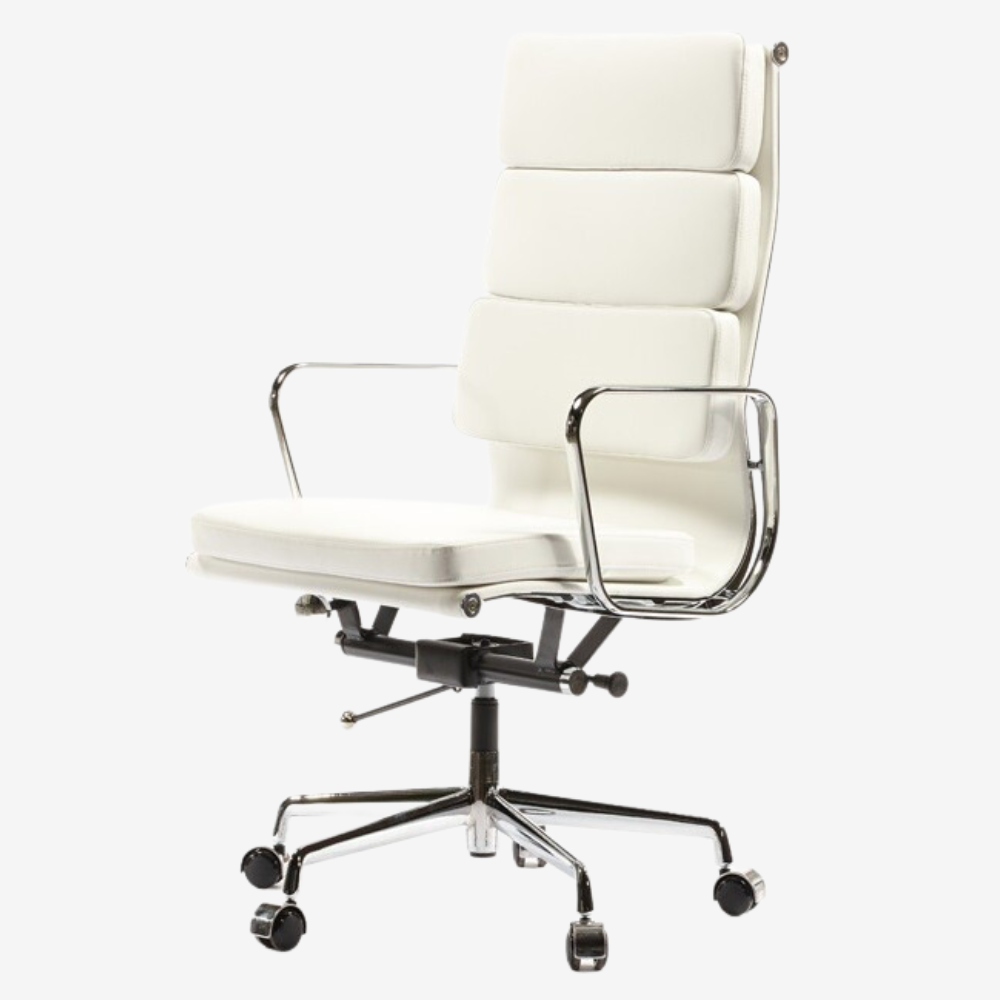 White Eames Style EA219 High Back Soft Pad Office Chair