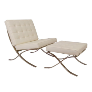 Imitation Barcelona Chair – Cream Leather | Timeless Elegance