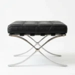 by eman black barcelona chair side view