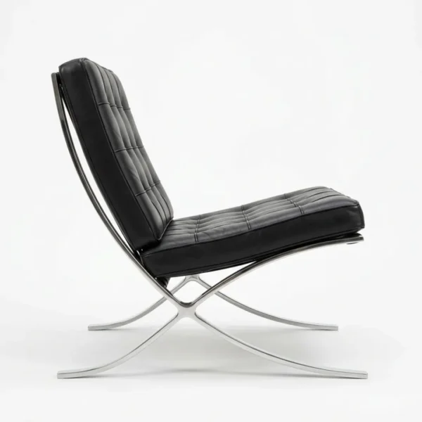 by eman black barcelona chair frame detail