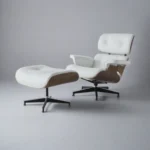 eames lounge chair replica uk walnut white black base front view