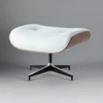 white aniline leather cushion detail eames lounge chair replica uk walnut