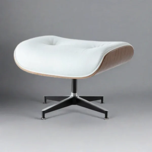 white aniline leather cushion detail eames lounge chair replica uk walnut