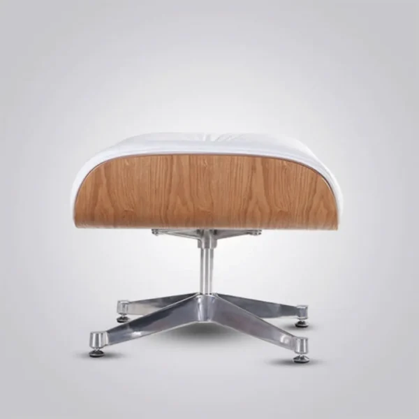 eames chair lounge chair ash wood white leather chrome base side profile house of furnishes by eman