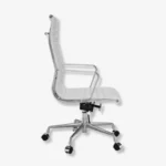 Eames Chair White Leather EA119 Scandinavian Minimalist Studio – House of Furnishes