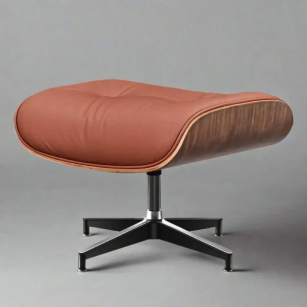charles and ray eames lounge chair walnut tan brown leather black base side profile house of furnishes by eman