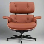 charles and ray eames lounge chair walnut tan brown leather black base ottoman full set house of furnishes by eman