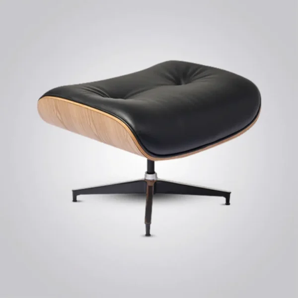 eames lounge chair replica ash wood black leather chrome base cushion detail house of furnishes by eman
