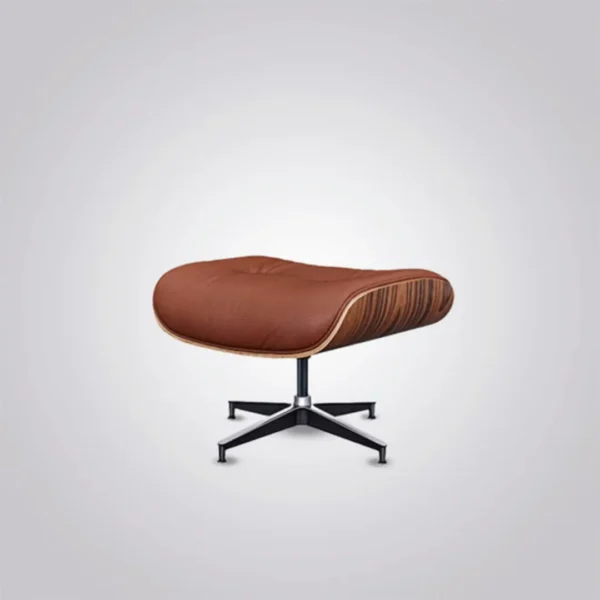 reproduction eames lounge chair rosewood tan brown leather black base ottoman full set house of furnishes by eman