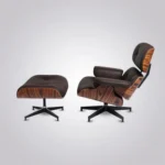 mid century lounge chair rosewood brown leather black base ottoman full set house of furnishes by eman