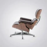 replica charles eames lounge chair and ottoman full set walnut brown leather chrome base