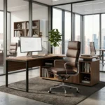 Brown Eames Office Chair EA219 Soft Pad Walnut Desk Workspace – House of Furnishes