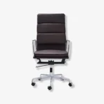 Brown Eames Office Chair EA219 Soft Pad High Back Front View – House of Furnishes