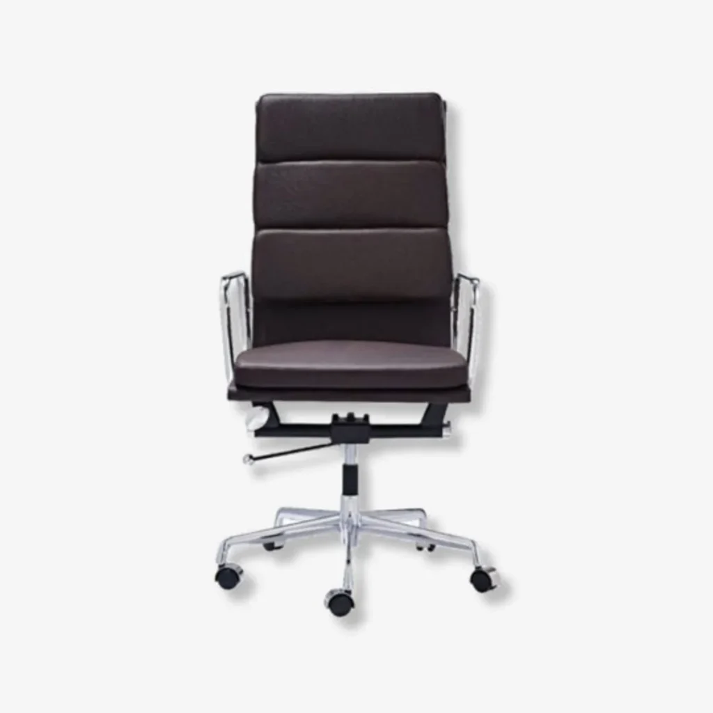 Charles Eames Office Chair Brown Soft Pad EA219 Rear Angle – House of Furnishes