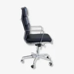 Eames Executive Chair Black Soft Pad EA219 Rear Angle – House of Furnishes