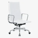 Eames Style Desk Chair White Mesh EA119 Rear Angle – House of Furnishes