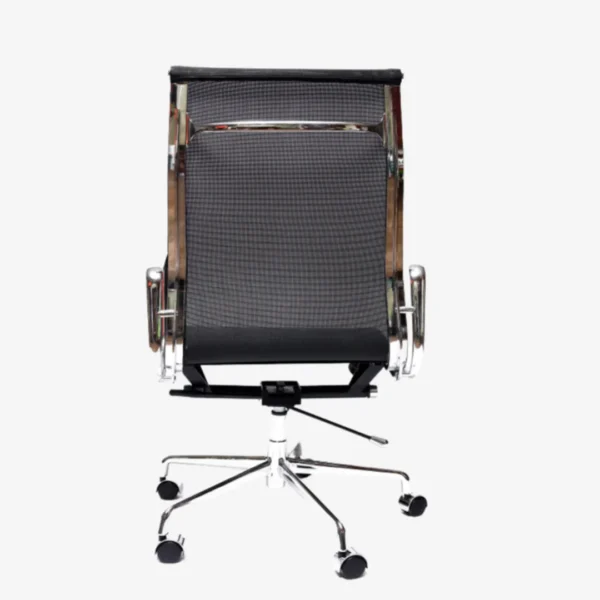 Eames Desk Chair Black Mesh EA119 High Back Rear Angle – House of Furnishes