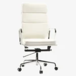 Eames Style Chairs White Soft Pad EA219 High Back Rear Angle – House of Furnishes