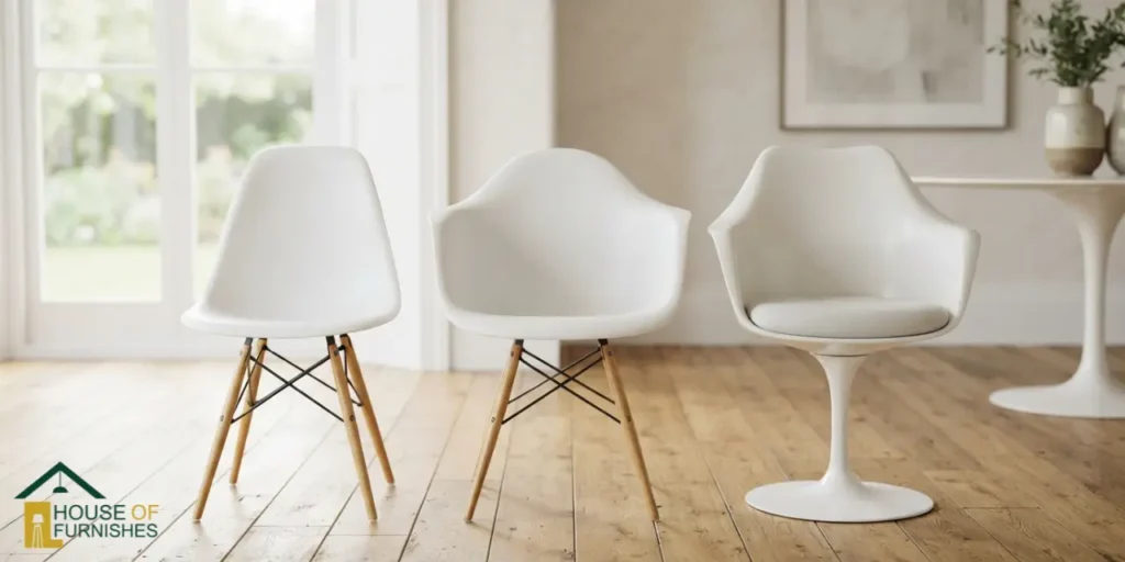 dsw vs daw vs tulip dining chairs side by side comparison