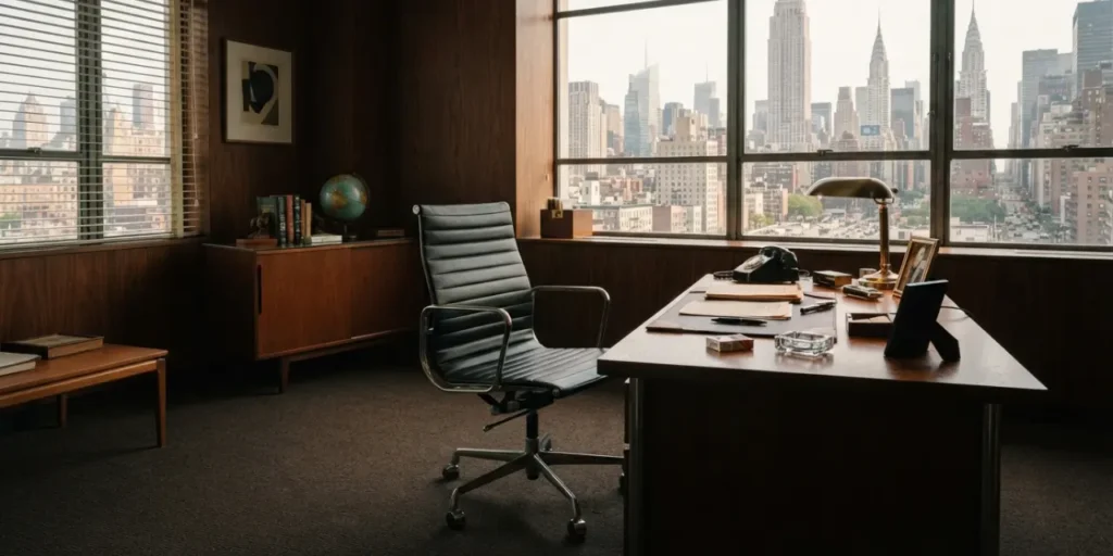 eames aluminium group history — ribbed leather office chair with polished aluminium frame