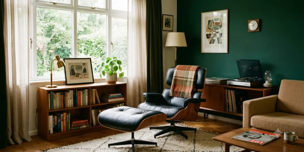history of the eames lounge chair — original 1956 rosewood and black leather design