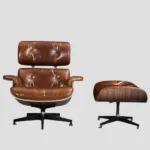 XL Eames Lounge Chair Replica | Walnut & Waxed Vintage Tan - Image 3