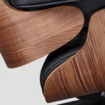 Eames XL Lounge Chair and Ottoman Set — Walnut & Black Leather - Image 4