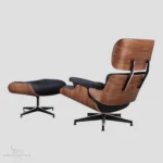 Eames XL Lounge Chair and Ottoman Set — Walnut & Black Leather - Image 3