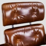 XL Eames Lounge Chair Replica | Walnut & Waxed Vintage Tan - Image 4